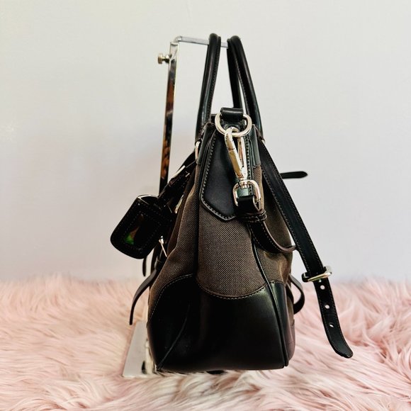 AUTHENTIC PRADA CANAPA CROSSBODY SATCHEL BAG MADE IN ITALY WITH DUST BAG COA - Picture 10 of 15